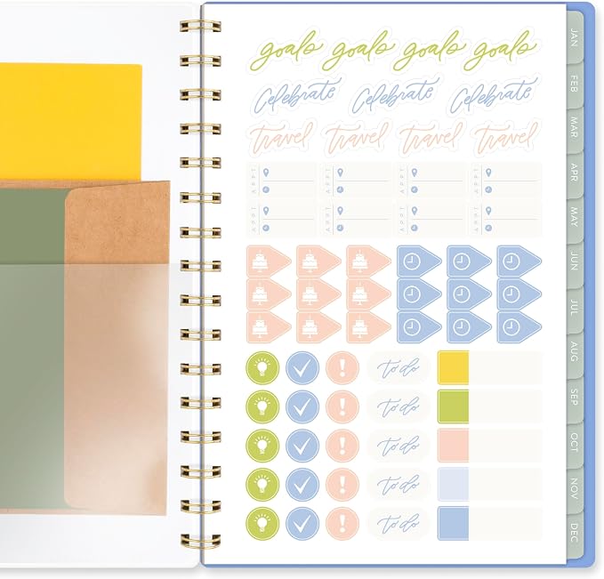 Mead Cambridge 2027 Planner, Weekly & Monthly, 5.5" x 8.5", Leah Bisch, Herringbone (LB55-200-27)