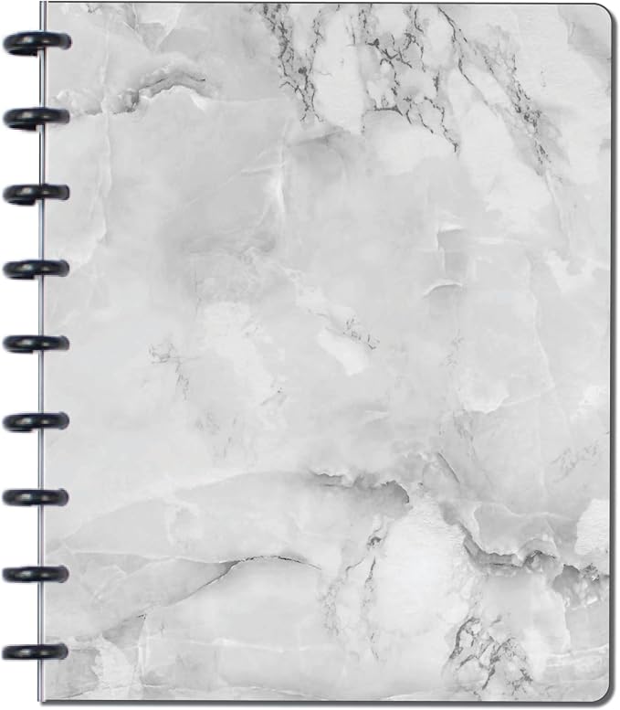 BetterNote COVER 9-Disc Planner Lightweight Durable MEDIUM (Not) Marble