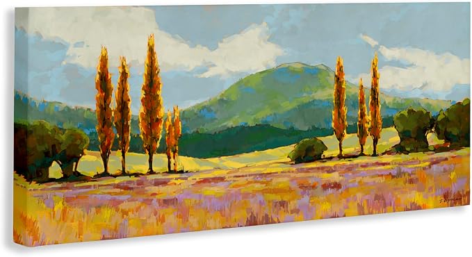 Stupell Industries 'Countryside with Dabbled Pastels', Canvas Art, 40 x 17 Inches, Easy to Hang and Sturdy, Made in USA, by Trevor Copenhaver | Stupell Industries | 40 x 17 Inches, Easy to Hang and Sturdy, Made in USA, by Trevor Copenhaver