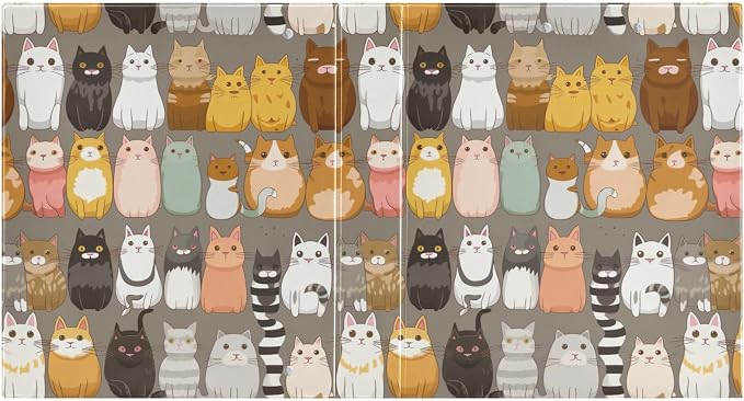 Cute Cats 1.5 Inch Binder 3 Ring Holds 200 Sheets, Three Ring Binders Decorative Notebook Binder for Work School Office, 1 Pack