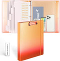 3-Ring Binder 1-inch with Clipboard, Holographic Rose Gold Glitter Design, Including 5 Divider Pages, File Bag and Spine Label - Perfect for Schools, Offices and Organizations