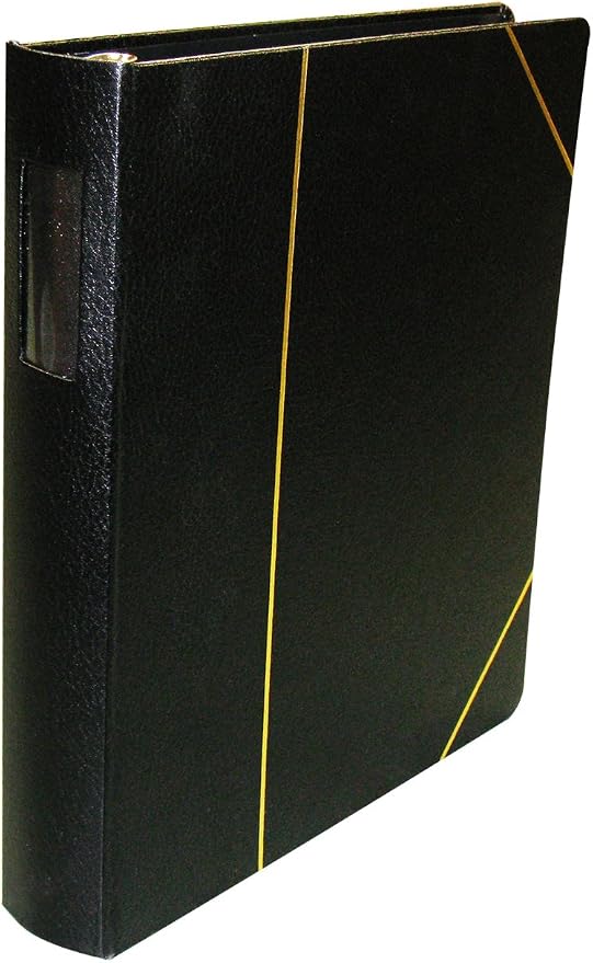 Corpkit 3-Ring (1 1/2") VP Binder - Heavy Duty, Imitation Leather Minute Book, Optional Gold Stamping with Corporate or Company Records (Black)