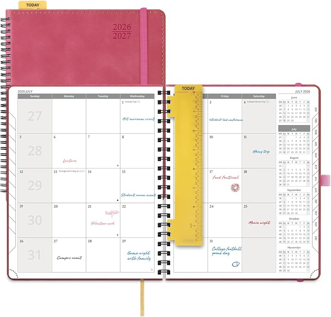 POPRUN 2026-2027 Monthly Planner, Large 8.5" x 10.5", 18 Month Calendar