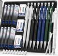 WUO 0.5 & 0.7 mm Mechanical Pencils with Eraser Pen Storage Case, 8 PCS