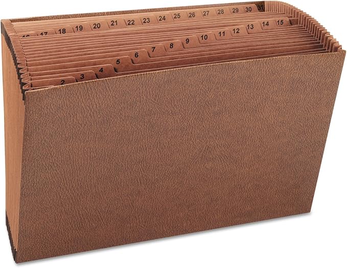 Smead TUFF Expanding File, Daily (1-31), 31 Pockets, Legal Size, Redrope-Printed Stock (70469)