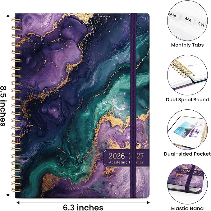 ZOTIA Planner 2026-2027 Weekly & Monthly Calendar Planner Jul 2026-Jun 2027