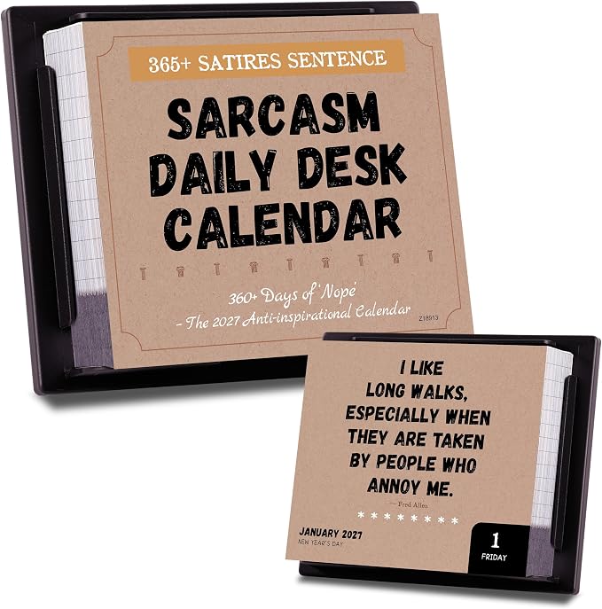 2027 Desk Calendar - Sarcastic Calendar, Jan.2027 - Dec.2027, 4.85" X 5.85"