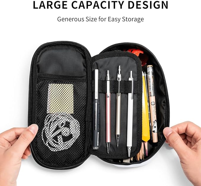 Soccer Texture Pencil Case Big Capacity Storage Pencil Pouch Stationery Bags With Zipper Portable Pen Holder Box Organizer For Boys Girls Teens Student College School Office Supplies