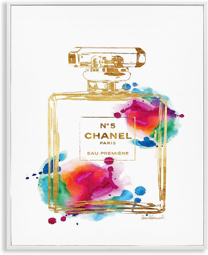 Fashion Perfume Glam, 11 x 14 Inch Framed Giclée Print | Stupell Industries · By Amanda Greenwood · Ready to hang once unboxed · Chic decor for bedroom or dressing room · Made in USA