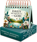 Religious Daily Devotional Calendar for Women, 366 Devotions & Reflections | Religious Gifts for Women, Devotional Flip Calendar, Faith Desk Decor, Daily Reflections & Prompts, Daily Moments With God