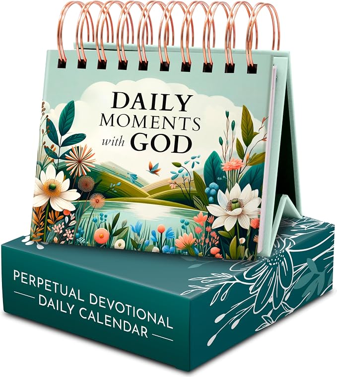 Religious Daily Devotional Calendar for Women, 366 Devotions & Reflections | Religious Gifts for Women, Devotional Flip Calendar, Faith Desk Decor, Daily Reflections & Prompts, Daily Moments With God