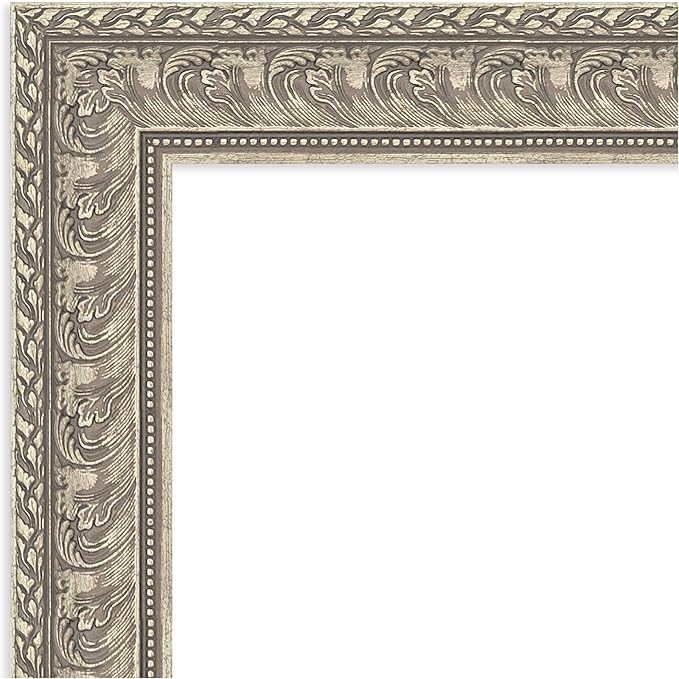 Amanti Art Silver Framed Magnetic Board 31x47 Large Vision Board for use with Magnets, 100% Metal Sheet to Display Items as Office Decor or for Home Organization in mudroom, Kitchen or Kids Room
