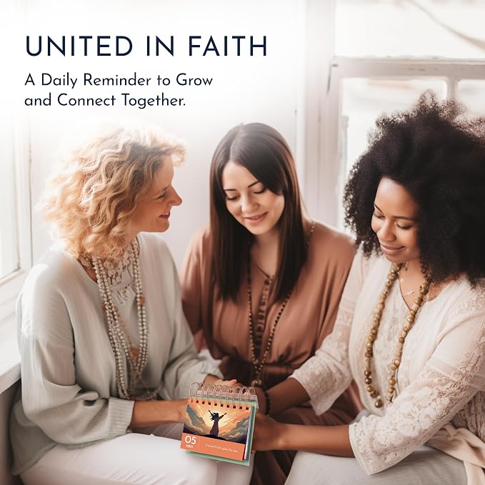 Religious Daily Devotional Calendar for Women, 366 Devotions & Reflections | Religious Gifts for Women, Devotional Flip Calendar, Faith Desk Decor, Daily Reflections & Prompts, Daily Moments With God