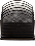 Mind Reader Vertical File Storage, Desktop Organizer, Mail Sorter, Office, Metal Mesh, 11.14"L x 7.28"W x 11.22"H, Black