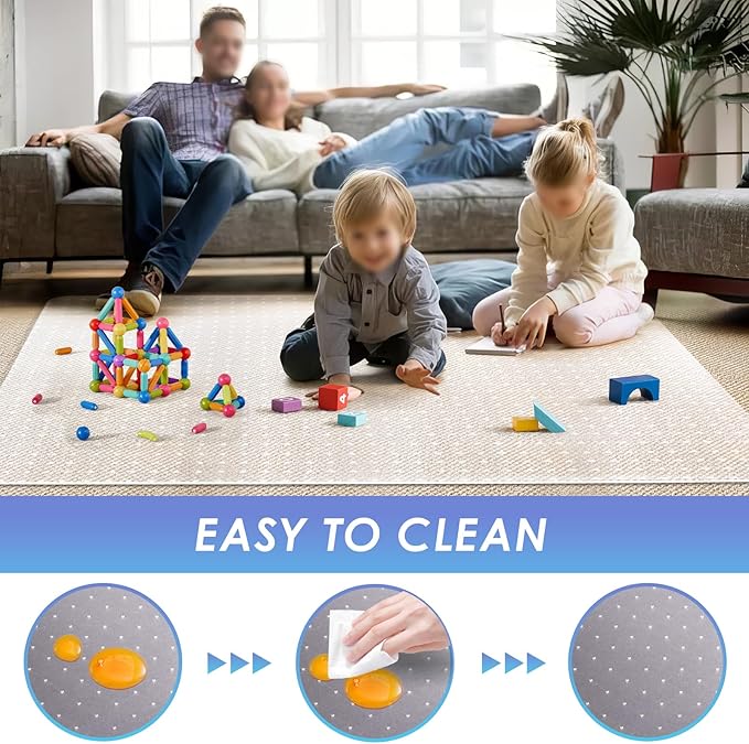 Vicwe Office Chair Mat for Carpeted Floors, 55"X36" Rectangle Desk Chair Mats with Studs for Low and No Pile Carpeted Floors, Easy Glide Computer Desk Chair Mat for Home & Offices