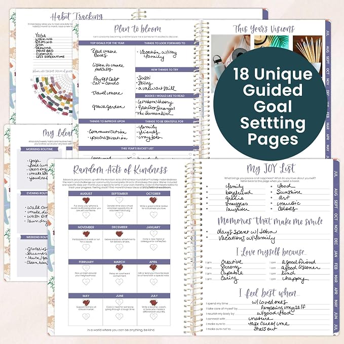 bloom daily planners 2026-2027 (8.5" x 11") Academic Year Day Planner (July 2026 - July 2027) - 13 Months Weekly & Monthly Agenda Organizer with Stickers & Tabs - Seaside Whimsy
