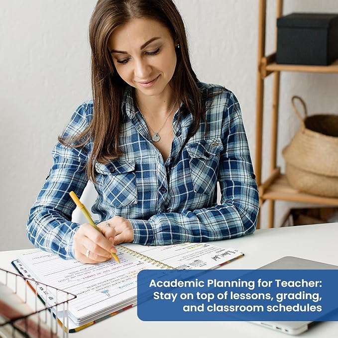 Taja Planner 2026-2027, Jul 2026-Jun 2027 Monthly & Weekly Calendar Planner | 8.5" x 11", Hardcover Academic Calendar, Teacher Student Agenda Book with Tabs, School Office Supplies, Vivid Petals