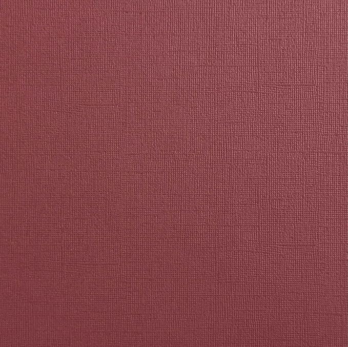 Red Wine—12x12 Textured Cardstock | 80lb Textured Red Scrapbook Paper | Premium Cardstock for Cricut Cutting | 25 Sheets