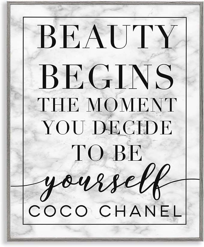 Beauty Begins Inspirational Quote, 24 x 30 Inch Framed Giclée Print | Stupell Industries · By Lil' Rue · Ready to hang · Giftable accent for home refresh · Made in USA