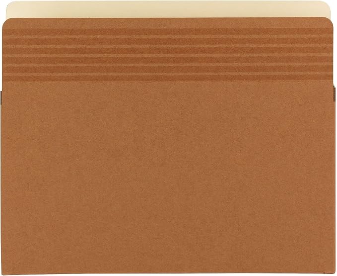 Smead Easy Grip® File Pocket, Straight-Cut Tab, 5-1/4" Expansion, Letter Size, Redrope, 10 per Box (73209)