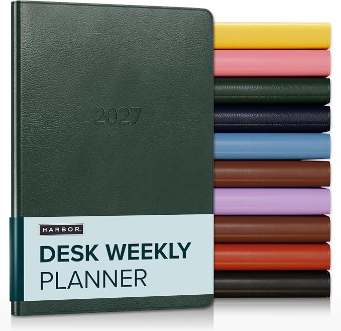 Harbor Desk Weekly Monthly Planner 2026-2027 Leida Pine