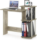 Furinno EFFICIENT Desk, 28.6" Wide Gaming Desk with 3 Open Side Shelves, Laptop Notebook Computer Desk, Office Desk for Home Office, Study Room, Dorm, Bedroom, Sonoma Oak