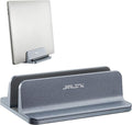JARLINK Vertical Laptop Stand, Adjustable Aluminum Desktop Holder, Gray | Vertical Laptop Holder Fits up to 17.3" Notebooks, Space-saving Desktop Organizer for MacBook, Surface, Dell & Gaming Laptops