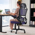 TRALT Office Chair Ergonomic Desk Chair - Gaming Chair with Lumbar Support | 330 LBS Home Office Desk Chairs with Headrest, Reading Chair with Flip-up Armrests, Comfortable Computer Chairs (1, Violet)