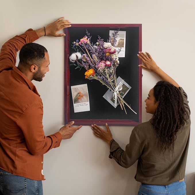 16x20 Shadow Box Frame with Removable Shelves, Red Deep Memory Box Display Case for Keepsake Collectibles, Coins Military Medals Pins Wedding Flowers