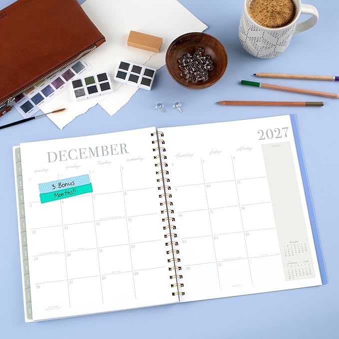 Mead Cambridge 2027 Planner, Weekly & Monthly, 8.5" x 11", Leah Bisch, Herringbone (LB55-905-27)