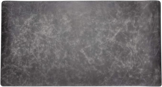 Premium Leather Desk Mat (36 X 19 inch) - Large Computer Desk Mat for Home Office Accessories (Faded Gray)*