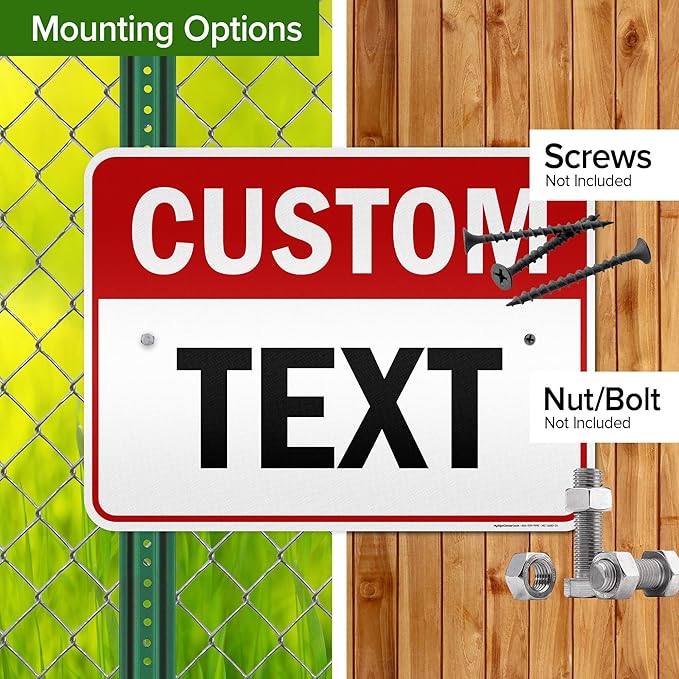 Custom Sign, Custom Sign for Business, Indoor/Outdoor use. 18x24 Inches, 3M EGP Reflective, Rust Free .080 Aluminum, Fade Resistant, Made in USA by My Sign Center (Header)