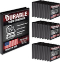 Samsill Durable 0.5 Inch Binder, D Ring Binder, Customizable Clear View Cover, Black, 24 Pack, Each Holds 125 Pages