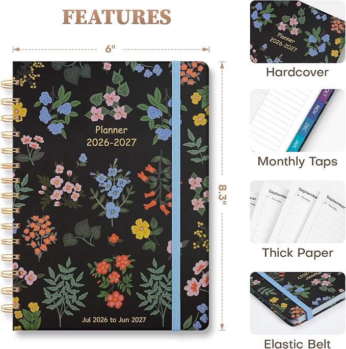 Planner 2026-2027 Weekly & Monthly Academic Planner, 6" x 8.3"