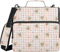 Zipper Binder Bag 3 Ring File Folder Portfolio Organizer Zippered Binder Bags with Strap Fits Laptop Women Men