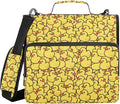 ALAZA Yellow Rubber Ducks Zipper Binder 3 Ring Cute Animal Binder Organizer with Zipper and Shoulder Strap Large Capacity Multi-Pocket Trapper Keeper File Folder for Office Supplies