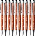 Yucold Customized Pens with Name/Logo - Touch Screen Stylus Ballpoint Pen, Perfect for Weddings, Business & Personalized Gifts (Orange,500)