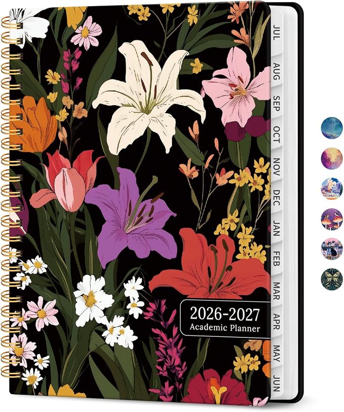 Academic Planner 2026-2027, Jul 2026-Jun 2027 Monthly & Weekly Planner
