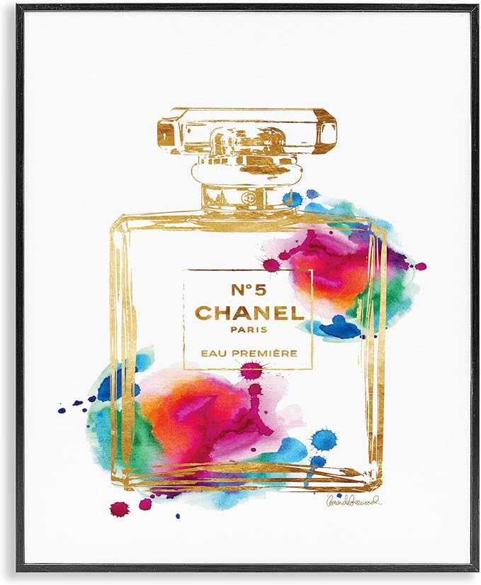 Fashion Perfume Glam, 24 x 30 Inch Framed Giclée Print | Stupell Industries · By Amanda Greenwood · Ready to hang once unboxed · Chic decor for bedroom or dressing room · Made in USA