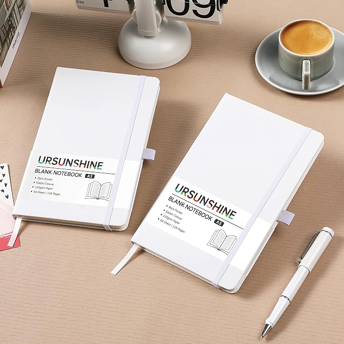 Blank Journal/Notebook - Classic Notebook/Journal with Ribbon Divider