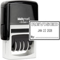 MaxMark Office Self Inking Date Stamp with Phrase Revised - Black Ink