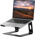 SOUNDANCE Laptop Stand, Aluminum Computer Riser, Ergonomic Laptops Elevator for Desk, Metal Holder Compatible with 10 to 15.6 Inches Notebook Computer, Black