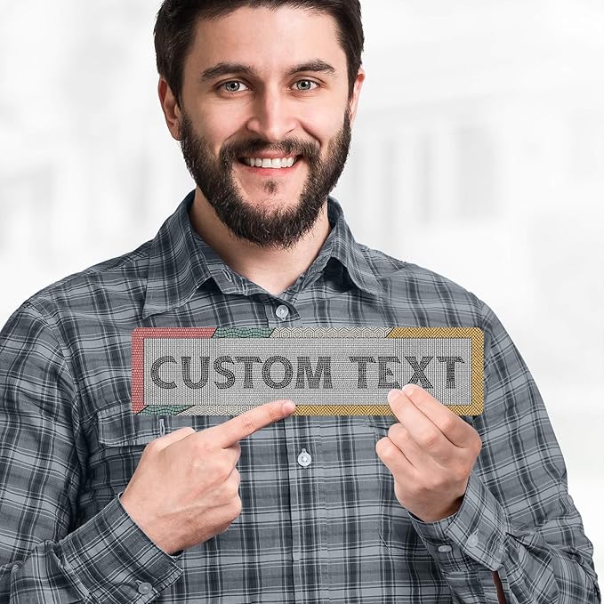 Custom Sign, Custom Street Sign, 11 Font Colors, 13 Font Styles, 4 Hole Options, 22 Sizes, 3x12 Inches, Rust Free DiBound, Fade Resistant, Made in USA by My Sign Center (Fauxsaic 2)