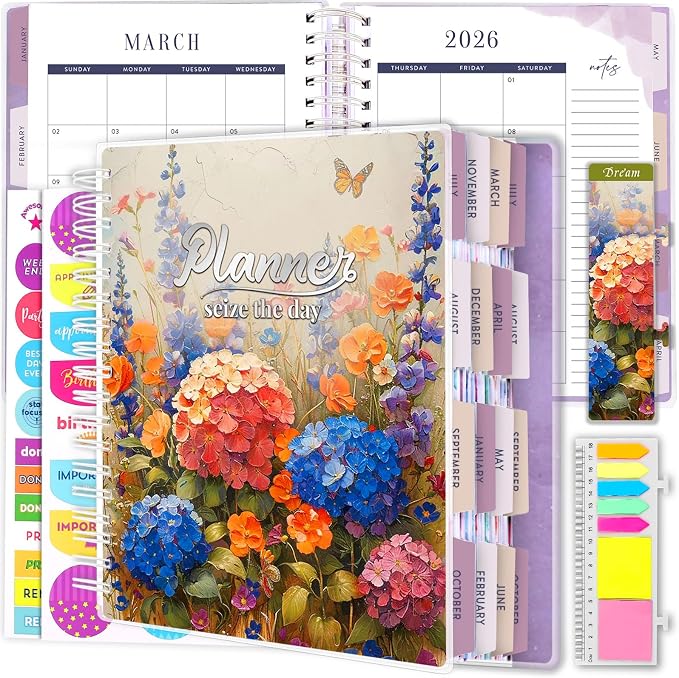 Arundhati Planner 2026-2027, 18 Months Large Daily Weekly Monthly Organizer