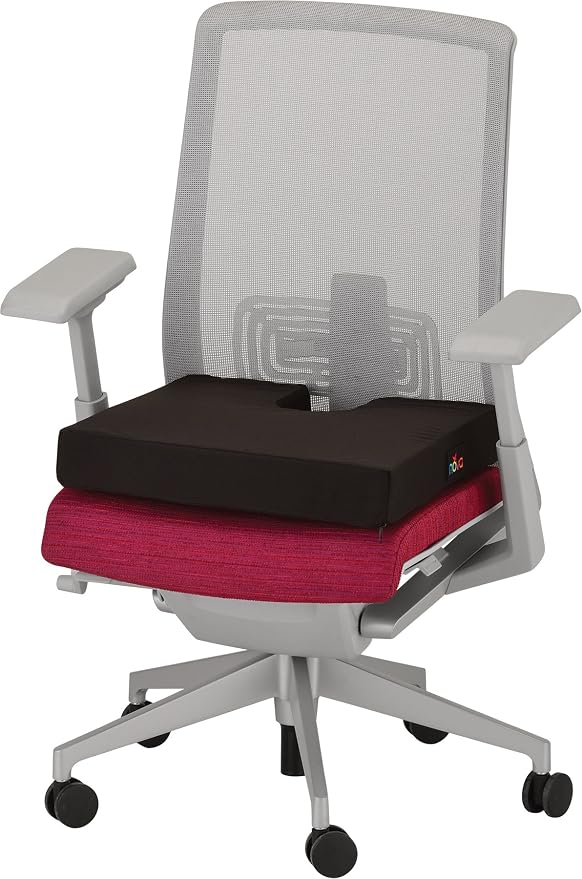 NOVA Coccyx Seat Cushion – High Density Foam U-Shaped Pillow for Tailbone Pain Relief, Sciatica & Back Support – Fits Wheelchair, Office Chair & Car – Non-Slip, Washable Cover – 20” x 18” x 3”
