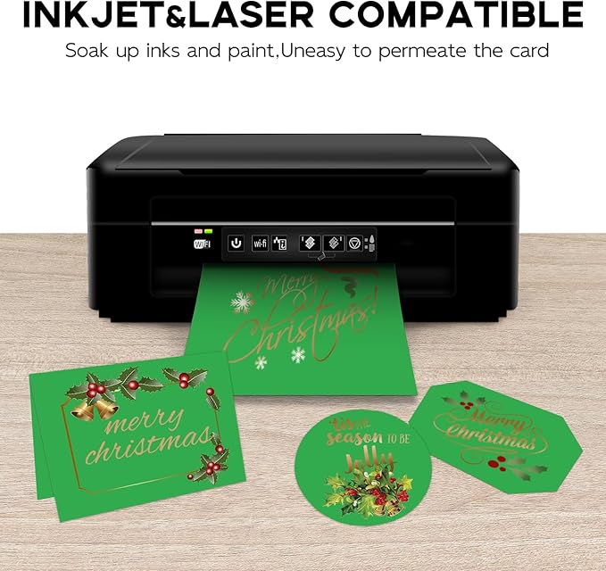 100 Sheets Green Cardstock 8.5 x 11 | Goefun 65lb Green Construction Paper 8.5 x 11 for Christmas Cards Making, Invitations and Craft
