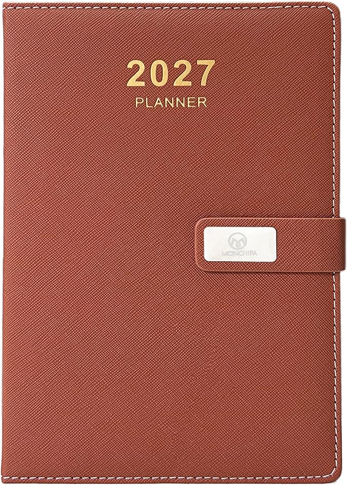 2027 Daily Planner – One Page Per Day, 12-Month Calendar Book(Jan–Dec 2027)