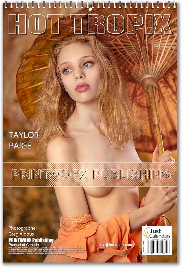 2027 Best of Hot Tropix Nude Wall Calendar Limited Edition A3+ Large 11.75"x17.18" Sexy Girl Models in Exotic Tropics Artistic Nude Photography by Greg Aldous
