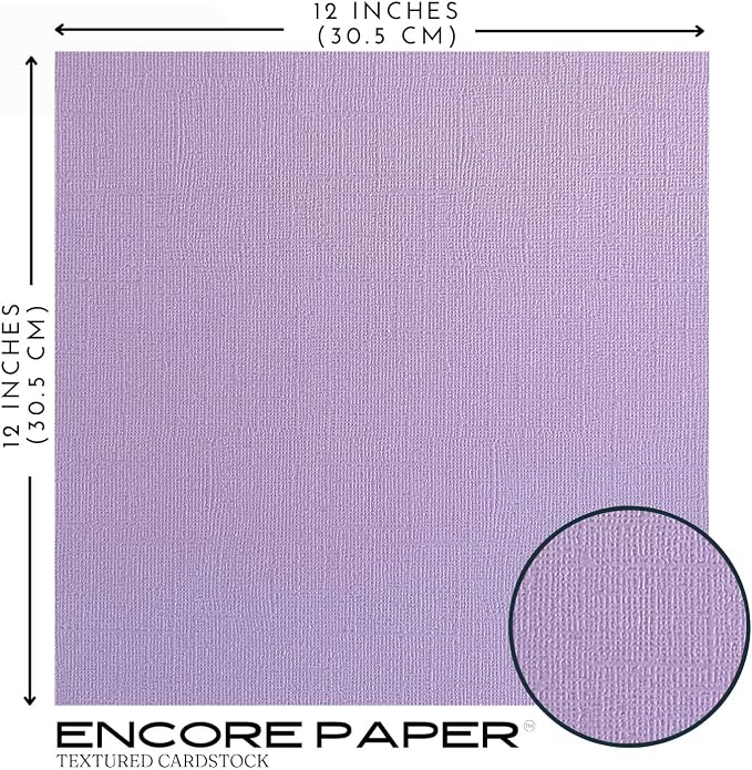 Larkspur—12x12 Textured Cardstock | 80lb Textured Purple Scrapbook Paper | Premium Cardstock for Cricut Cutting | 25 Sheets