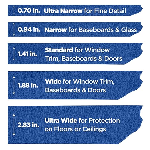 ScotchBlue Original Multi-Surface Painters Tape, 1 Inch Wide (0.94 in. x 60 Yds), 6 Rolls, Blue Paint Tape Protects Surfaces and Removes Easily, Masking Tapes for Indoor and Outdoor Use (2090-24EP6)